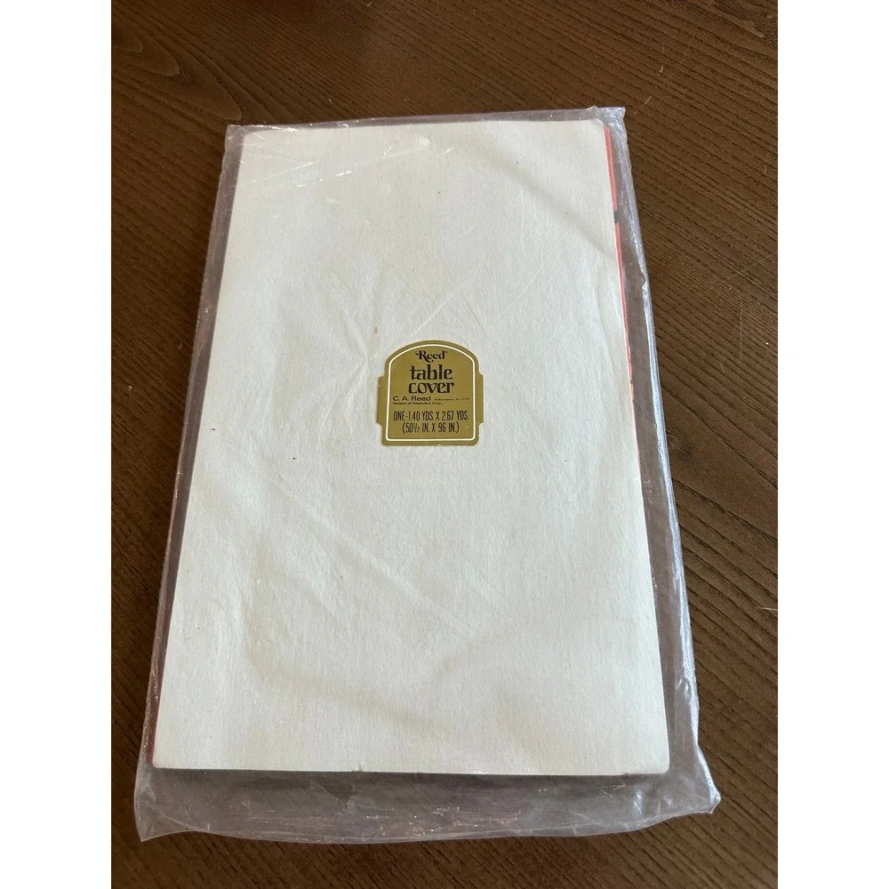 Vintage CA Reed Halloween Table Cover Paper Black Cat Pumpkin 50.5x96 New NOS